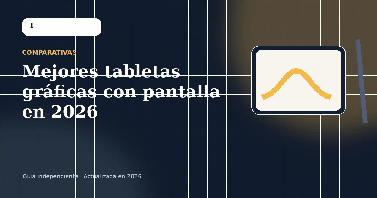 Ilustración editorial: Mejores tabletas gráficas con pantalla en 2026